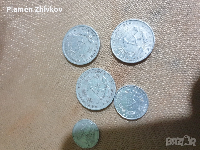 Два лева с Климент Охридски от 1966 юбилейни и няколко алуминки GDR в много прилично състояние , снимка 5 - Нумизматика и бонистика - 52927218