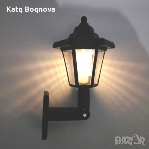 LED соларна стенна лампа, снимка 4 - Соларни лампи - 51961655