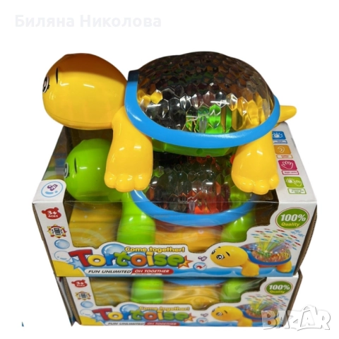 Щастлива костенурка – Детска интерактивна играчка с 3D светлини, музика и проекция, снимка 4 - Музикални играчки - 52241079