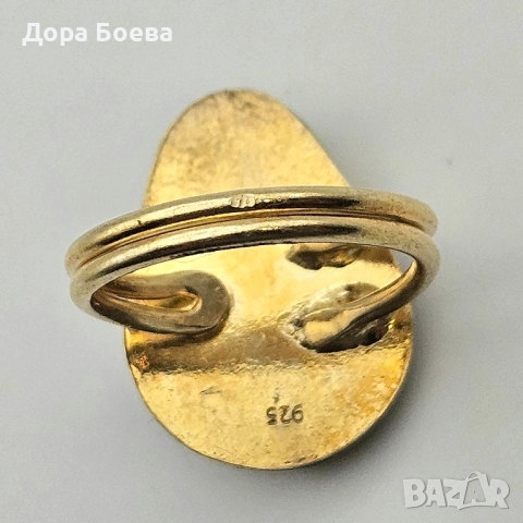 Сребърен пръстен: "Елементс", снимка 5 - Пръстени - 52393496