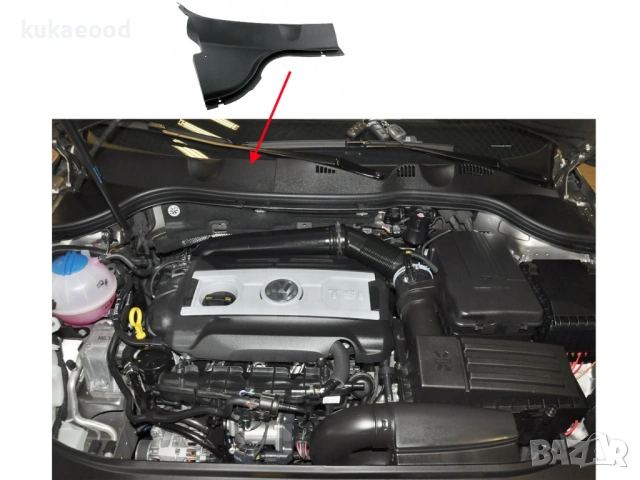 Решетка за челно стъкло VW Passat B6 B7, снимка 3 - Части - 54067813