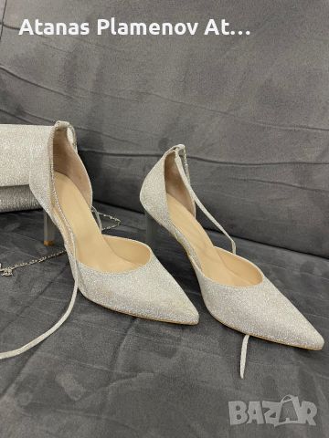Официални дамски обувки на токчета и чанта, снимка 3 - Дамски елегантни обувки - 45081024