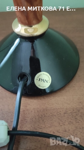 W.Goebel Germany порцеланова настолна лампа декорирана с 22 карата злато, снимка 8 - Настолни лампи - 52564931