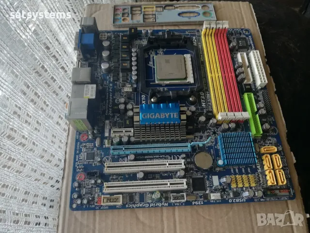 Дънна платка Gigabyte GA-MA78GM-US2H Socket AM3 CPU+FAN+RAM, снимка 3 - Дънни платки - 46870031