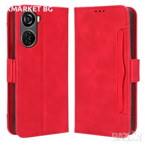 ZTE Blade V50 Design 5G Magnetic Кожен Калъф и Протектор, снимка 1 - Калъфи, кейсове - 48626082