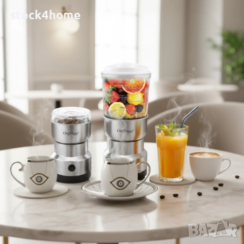 Промо комплект Луксозен порцеланов сервиз + 2в1 блендер и мелничка Cheffinger , снимка 5 - Сервизи - 52428271