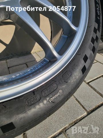 OZ Superleggera 18 цола джанти за BMW E90 E46 E36 5x120 8Jx18 9Jx18 + Michelin PS Cup 2 235/40R18 , снимка 6 - Гуми и джанти - 54171976