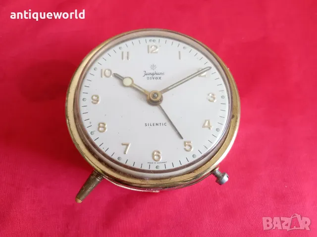 Стар Часовник, Будилник ЮНГХАНС, Junghans Bivox Silentic, снимка 6 - Антикварни и старинни предмети - 50121672