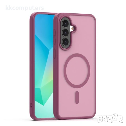 Калъф силикон с MagSafe / Розов / за Samsung A37 5G и Протектор Баркод : 3133891