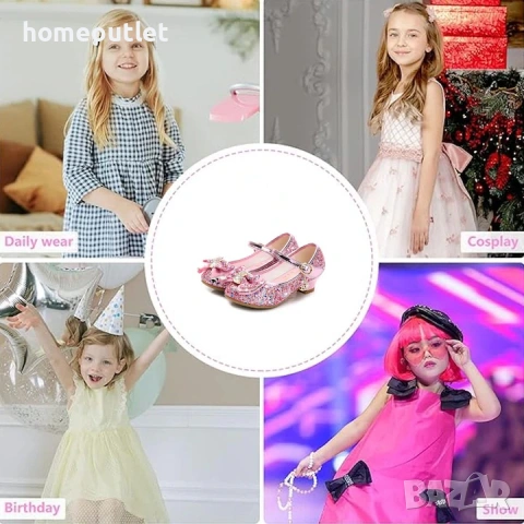 ПРОМОЦИЯ Детски обувки с брокат, р-р 30 (X001C2XJRT), снимка 5 - Детски пантофи - 53914260