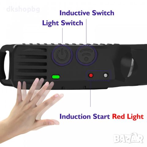 W689-3  Челник за глава със сензор с жест на ръката с 3 COB ленти, снимка 4 - Други инструменти - 45641221
