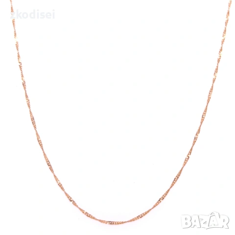 Златен синджир 1,40гр. 55,0см. 14кр. проба:585 модел:37045-1, снимка 2 - Колиета, медальони, синджири - 53348485