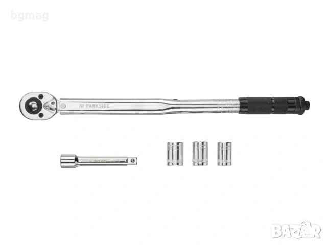 Parkside динамометричен ключ 40-210Nm,комплект вложки/сокети,1/2", снимка 3 - Ключове - 53930057