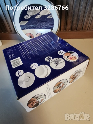 Огледало с лед светлина подходящо за гримиране  Огледало за гримиране с лед просветка/светлина има к, снимка 2 - Други - 53694156