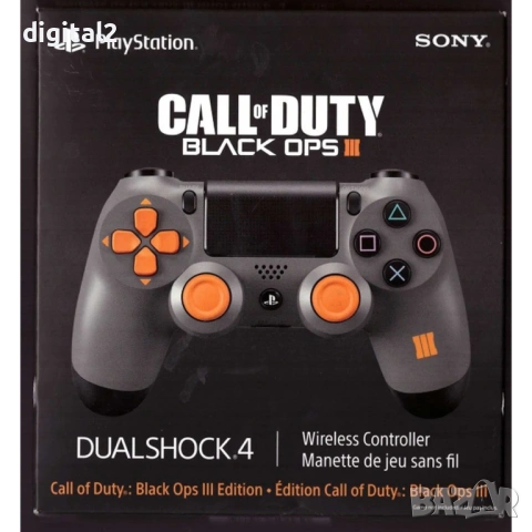 Добавена 25 февруари 2026 г.  Джойстик DualShock 4 Call of Dutty Black Ops III Edition ,2 г гаранция, снимка 3 - PlayStation конзоли - 53627294