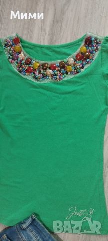Дамски лот/Дънки с ефектна тениска!, снимка 5 - Комплекти - 45694248