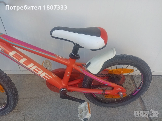 Детски алуминиев велосипед Cube 16", снимка 3 - Велосипеди - 52917324