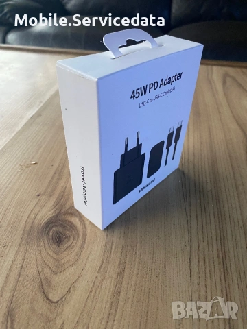 Мрежово зарядно устройство Samsung EP-T4510X SuperFast Charger 45W USB-C кабел 1,8 метра 5A черен, снимка 2 - Оригинални зарядни - 53417366