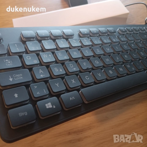 Комплект клавиатура и мишка с кабел – RGB подсветка, USB, QUERTZ, черен, снимка 9 - Клавиатури и мишки - 53382191