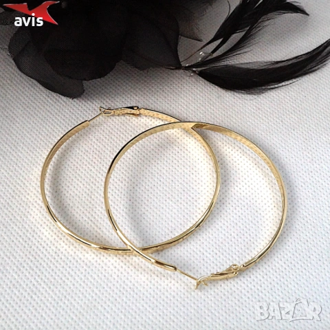 Обеци с 14К златно покритие 2141879, снимка 3 - Обеци - 53769347