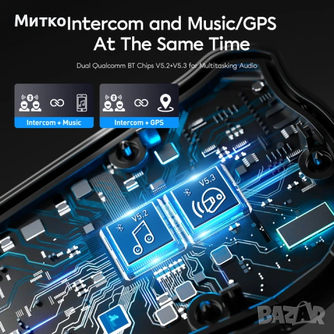 BT-S5 Интерком за мотоциклетна каска 10 ездачи, снимка 3 - Аксесоари и консумативи - 53071447