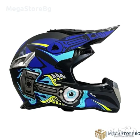 Кросова каска 188 - размер M - Matt Black/Blue