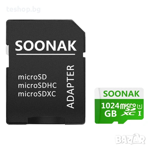 Micro SD карта SOONAK 1024GB клас 10 високоскоростна 1TB