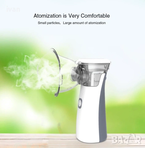 Инхалатор Nebulizer, ултразвуков, преносим, бял/сив, 8 мл, снимка 4 - Други - 53306099