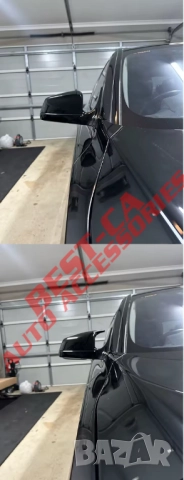 Капаци огледала със щипки черен гланц Batman Style за BMW F01 F02 F06 F07 F10 F11 F12 F13 pre-lci, снимка 4 - Аксесоари и консумативи - 52731753