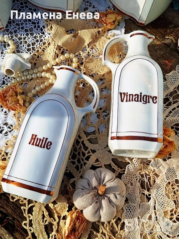 Комплект антикварни порцеланови буркани , снимка 18 - Сервизи - 53834625