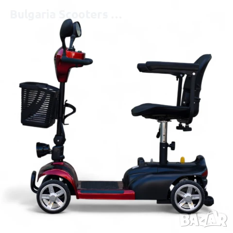 Четириколка за инвалиди на ток MaxElectric BL1 350W - Red, снимка 3 - Инвалидни скутери - 51261542