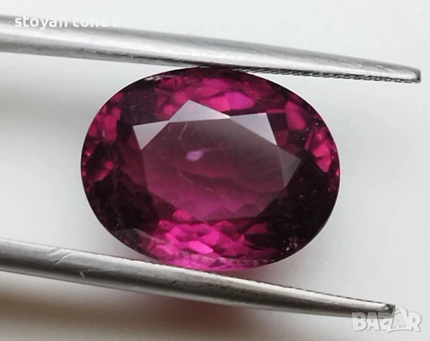 Рубелит турмалин с прекрасен виолетово червен цвят 5.12кт.! Нов! , снимка 8 - Други - 43905675