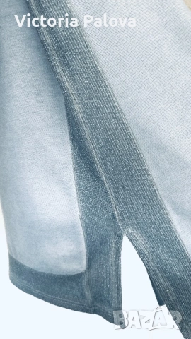 „Защото си уникална“ – италианска блуза GISELLE с кристали и люрексови вставки, снимка 7 - Блузи с дълъг ръкав и пуловери - 53632508