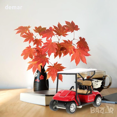 Миниатюрна играчка - голф количка, лят модел голф количка в мащаб 1:36, червена, снимка 6 - Коли, камиони, мотори, писти - 54105586