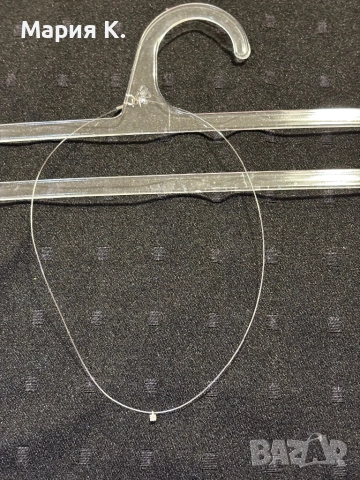 Колие с диамант на корда от SSG, снимка 2 - Колиета, медальони, синджири - 52541411