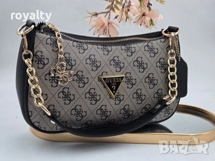 Guess Нова Дамска Кожена Чанта с Халка Гес 
