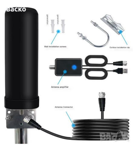 Външна цифрова ТВ антена -35 дБ нова, снимка 6 - Приемници и антени - 52528761