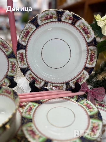 Кобалт, злато, циклама и рози💗 За първи път виждам тази цветова комбинация  , снимка 5 - Чинии - 52832498