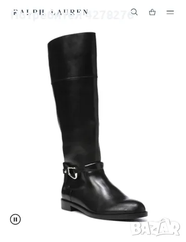 Ralph Lauren Harlee Bo Leather Boot 38 , снимка 5 - Дамски боти - 48139516