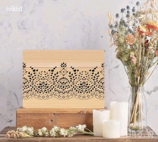 Висящи листенца листа шаблон стенсил спрей за торта украса декор Scrapbooking, снимка 3 - Други - 50604221