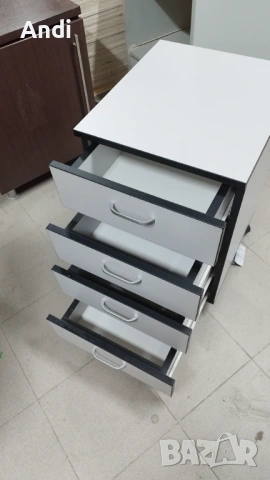 Шкафче за бюро с 3 или 4 чекмеджета - контейнер на колела, снимка 14 - Шкафове и рафтове - 53841333