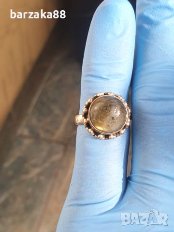 Сребърен пръстен с Лабрадорит, снимка 8 - Пръстени - 45729558