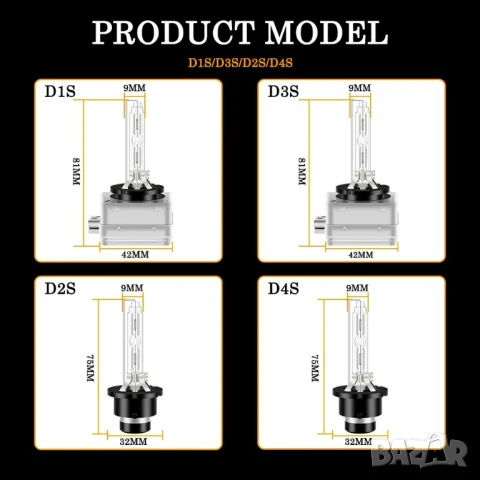 XENON крушки SUPER VISION D4S 6000K +60% светлина – Quartz стъкло, UV защита, снимка 2 - Аксесоари и консумативи - 50535840