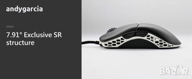 Ducky Feather RGB Black & White Omron 16 000 dpi 65 грама 5 бутона, чисто нова геймърска мишка, снимка 18 - Клавиатури и мишки - 46447327