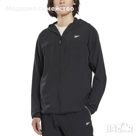 Мъжко спортно яке reebok dynamax woven windbreaker black, снимка 1 - Якета - 46760654