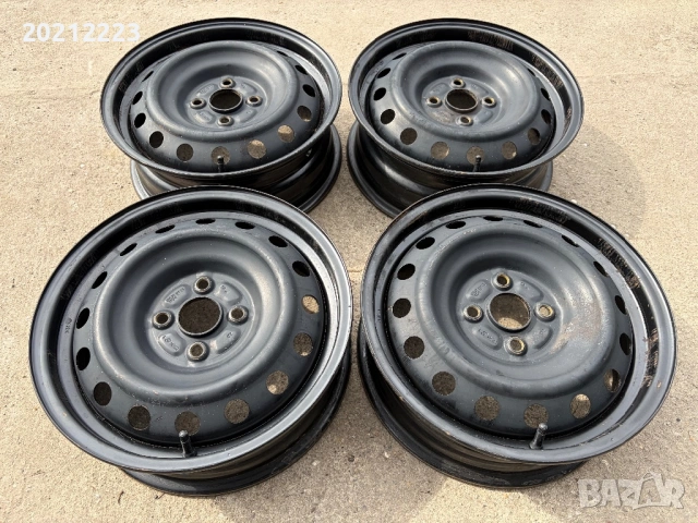4 броя железни джанти за Toyota Yaris 15, снимка 2 - Гуми и джанти - 53924799