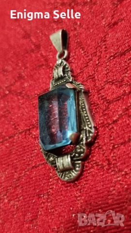 Винтидж немска сребърна висулка 800 проба , снимка 4 - Колиета, медальони, синджири - 52515492