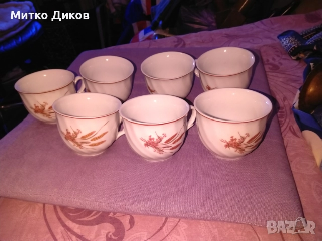 Чаши за кафе чай Китка Нови Пазар нови 7броя 200млл Н-67мм и фи 88мм, снимка 3 - Чаши - 52458193