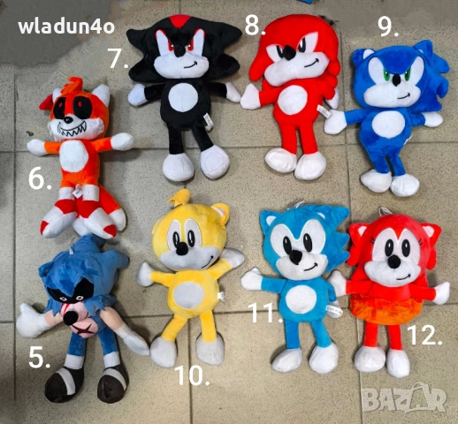 Нови модели СОНИК/SONIC герои-13лв, снимка 4 - Плюшени играчки - 44198183