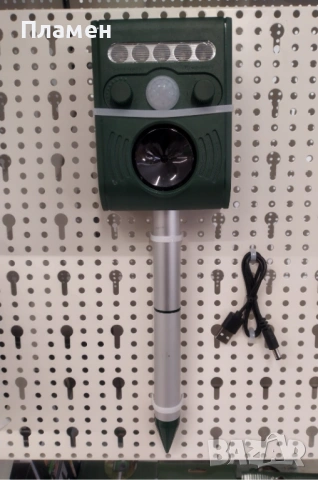 Соларен градински високочестотен уред против животни гризачи и птици – 36 см, снимка 9 - Други - 53713235